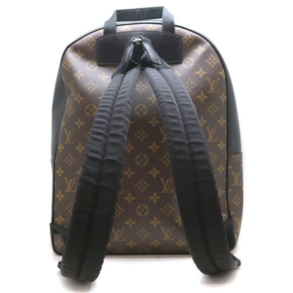 Louis Vuitton Josh Monogram Backpack Black Leather Macassar Brown - Picture 4 of 6